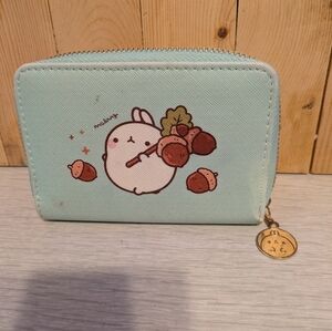 Cute Mint Green Small Pet Wallet 5x3 Popcorn F&T